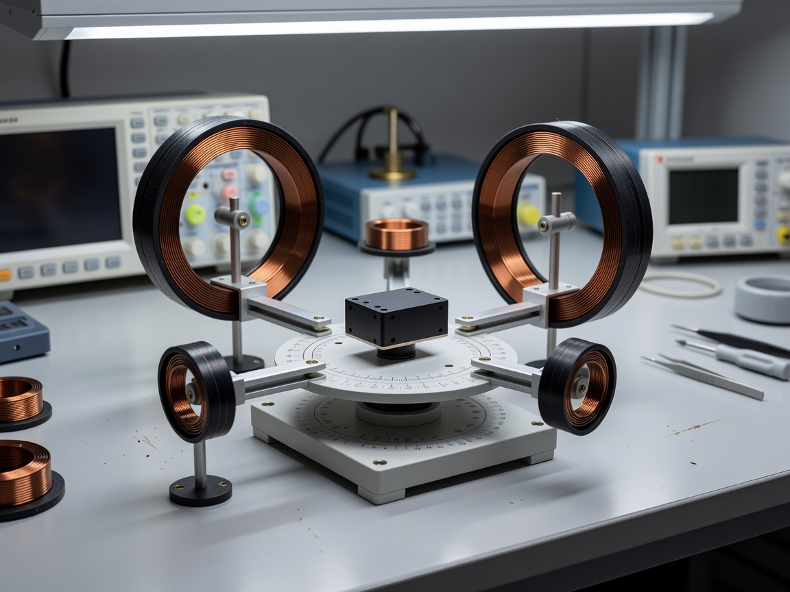 Calibration setup for electronic 3-axis magnetometer hardware